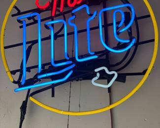 Miller lite - original neon bear sign