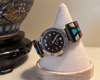 Zuni Sterling and inlay, Pierre Cardin