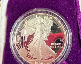 1986 first year of the American Eagle silver dollar