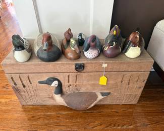 Duck decoy old trunk