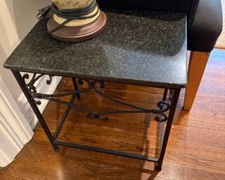 Metal side table