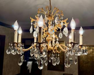Antique crystal chandelier 