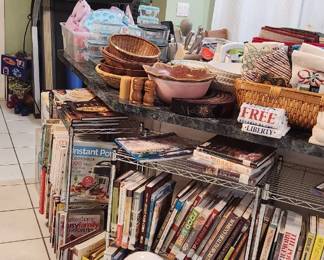 Kitchen overview, books