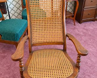Beautiful caned adult size rocking chair