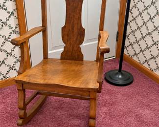Solid wood antique rocking chair