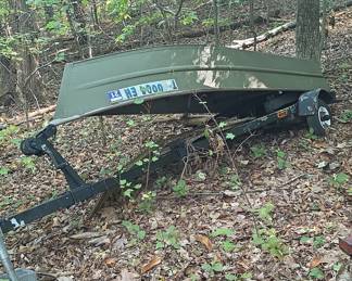 Jon Boat Style Utility Boat with Trailer
