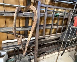 Vintage Iron Horse Hame and Assorted Scrap Metal