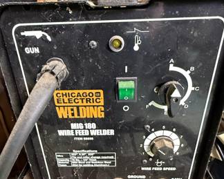 Chicago Electric MIG 180 Welder and Welding Cabinet
