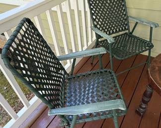 Brown Jordan Tamiami Style Woven Patio Chairs