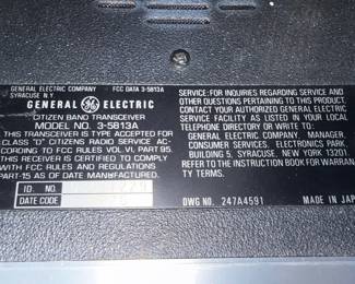 General Electric 3-5813A CB Radio