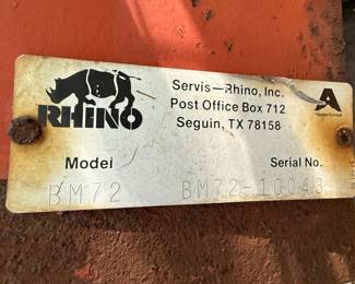 Rhino BM72 Rear Blade
