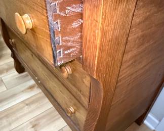 Empire Style Oak Chest of Drawers