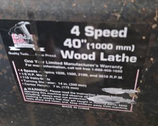 Chicago Electric 40-inch Wood Lathe