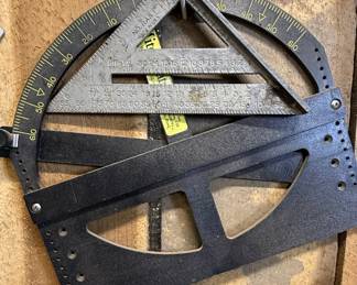 Swanson Speed Square and Assorted Vintage Hammers and Hatchet