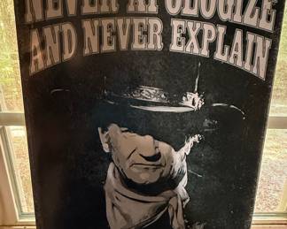 John Wayne Tin Sign