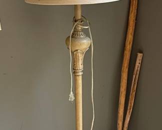 Traditional Style Floor Lamp with Distressed Finish