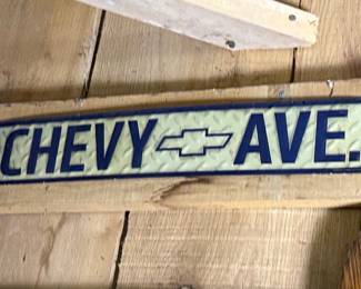 Chevrolet Chevy Ave Street Sign