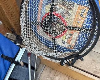 Rush Creek Creations Fishing Rod Storage Rack with Assorted Fishing Rods and Reels