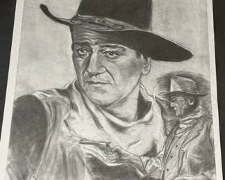 Raphael 'The Duke' John Wayne Portrait Print