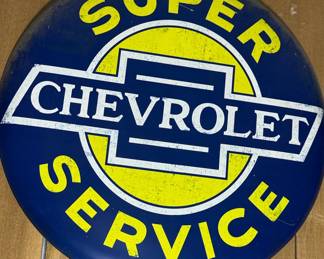 Chevrolet Super Service Porcelain Sign