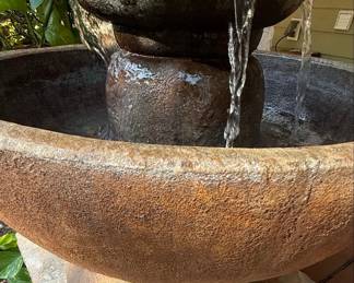 Cast Stone Tiered Garden Fountain Style