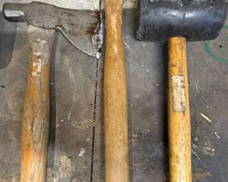 Swanson Speed Square and Assorted Vintage Hammers and Hatchet