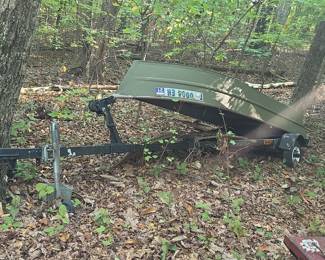 Jon Boat Style Utility Boat with Trailer