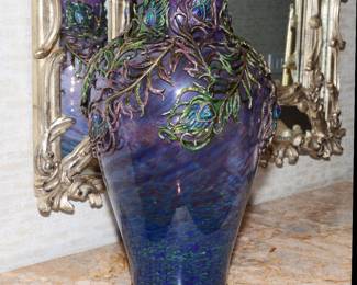 Jay Strongwater grand peacock vase with swarovski crystals-There are several Jay Strongwater pieces of all shapes and sizes available.
