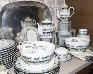 Lalique Savane dinnerware-several being sold as small sets, individual pieces