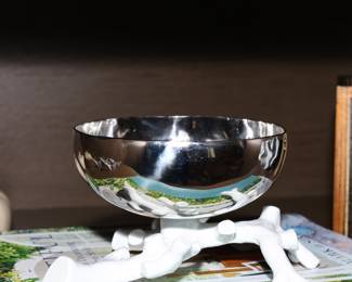 Michael Aram white coral silver bowl