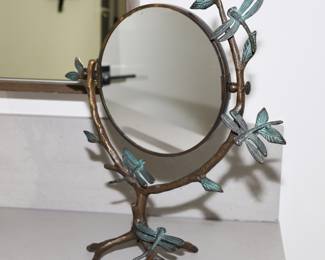 SPI Home dragonfly on branch vanity mirror