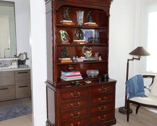 Sligh Lanier file cabinet & hutch
