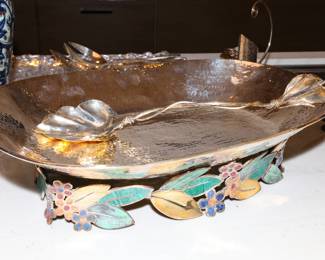 Emilia Castillo sterling enameled bowl