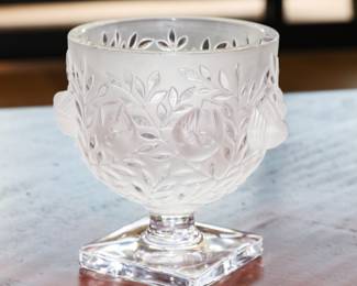 Lalique crystal vase