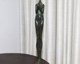 Tom Corbin-Girl with Apple bronze