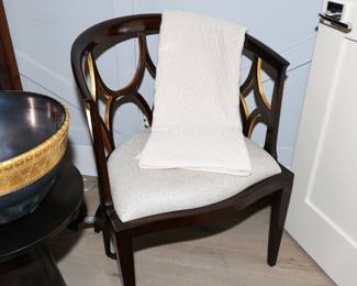 Theodore Alexander Ebonized Connaught Accent Chairs x 2