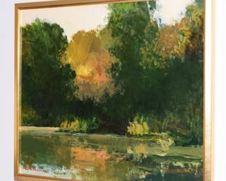Impressionist Landscape Oil on Canvas-Gerhard Wihlborg
