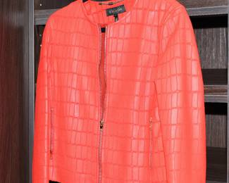 Red leather Escada jacket