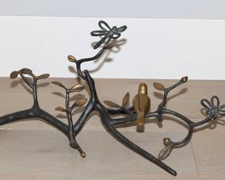 Frontgate dove & dragonfly bronze sculpture
