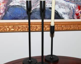 Crate & Barrel candlesticks-set of 3