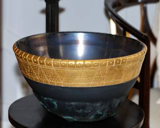 Brian Hirst 23k Gold Glass Offering Bowl