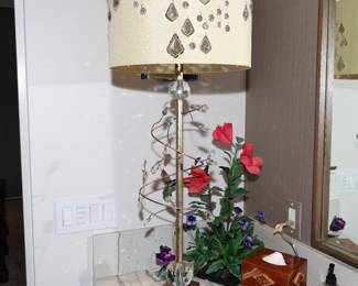 John Richard crystal prism table lamps x 2