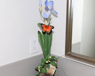 Matthew Placzek iris & butterfly sculpture-there are several pieces available throughout the home