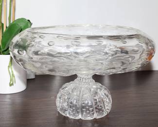 Donghia Cellini murano art glass pedestal bowl