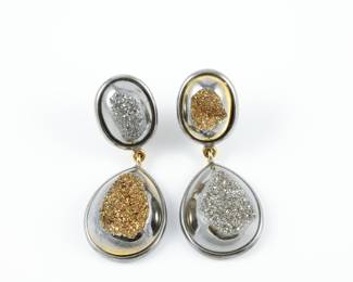 Sterling & druzy earrings