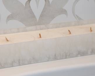 Long frosted glass candle-approx. 16" long