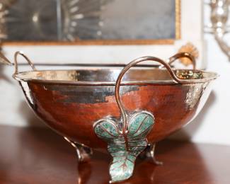 Emilia Castillo sterling enameled bowl-There are several pieces by Emilia Castillo throughout the home