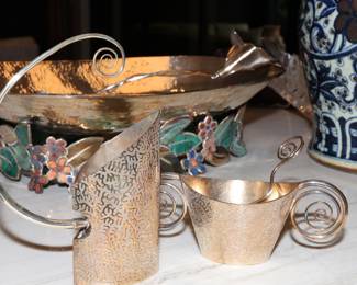 Kevin  O'Dwyer sterling creamer & sugar dish