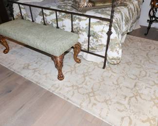 Ivory & gold floor rug-approx. 11 x 7