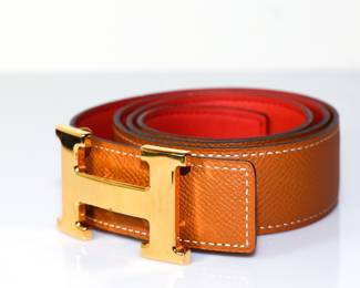 Hermes reversible leather belt